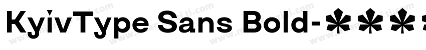 KyivType Sans Bold字体转换